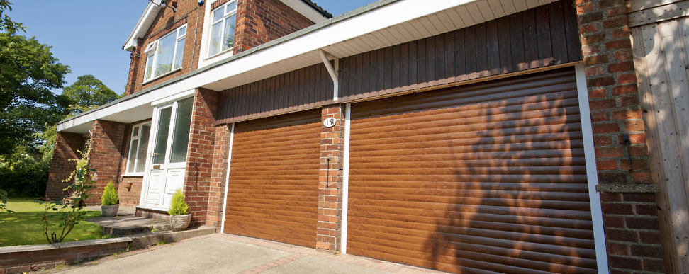Garage Doors with Woodgrain Finish